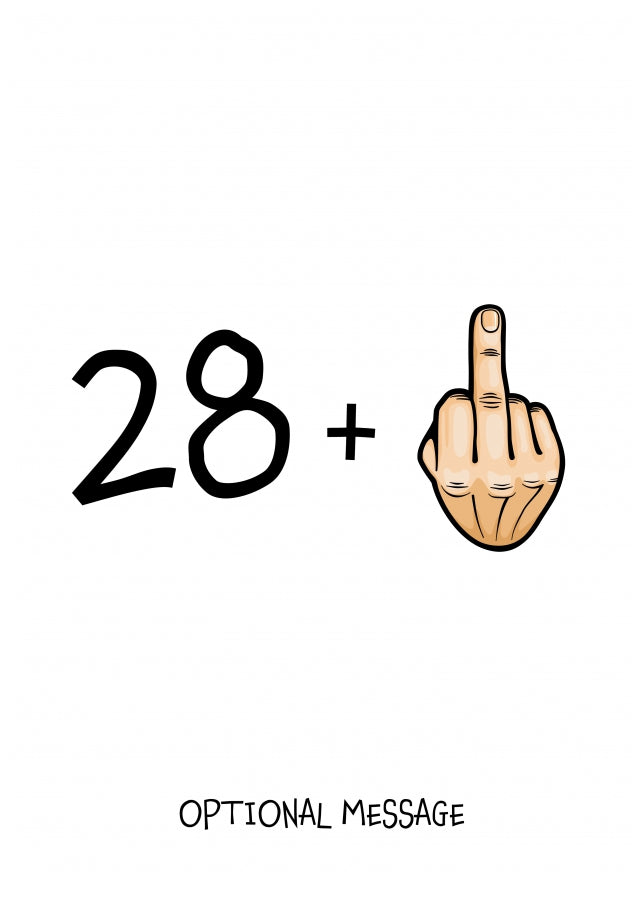 Happy 29th Birthday Card - 28 Plus 1