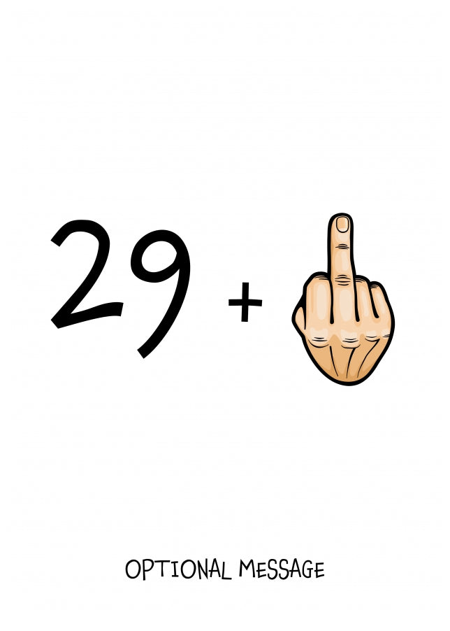 Happy 30th Birthday Card - 29 Plus 1