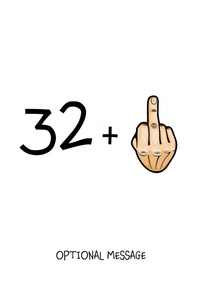 Happy 33rd Birthday Card - 32 Plus 1