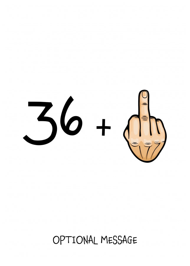 Happy 37th Birthday Card - 36 Plus 1