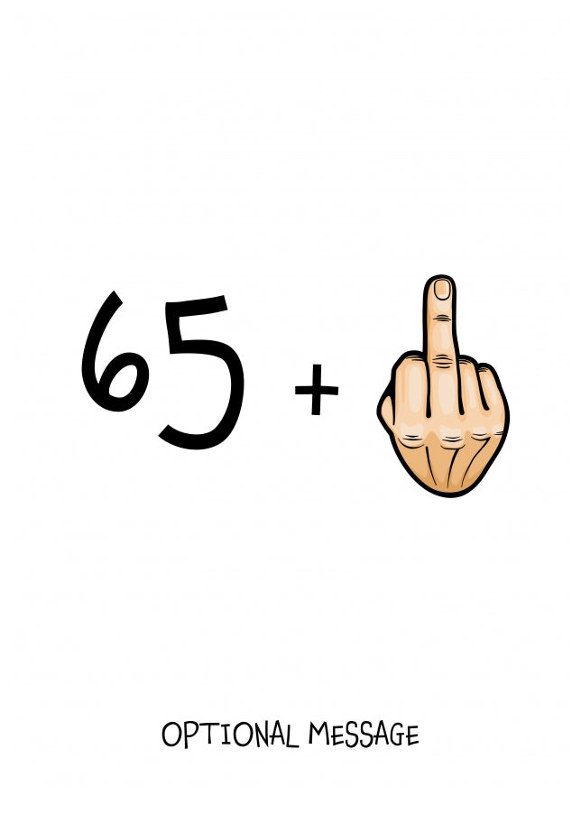 Happy 66th Birthday Card - 65 Plus 1