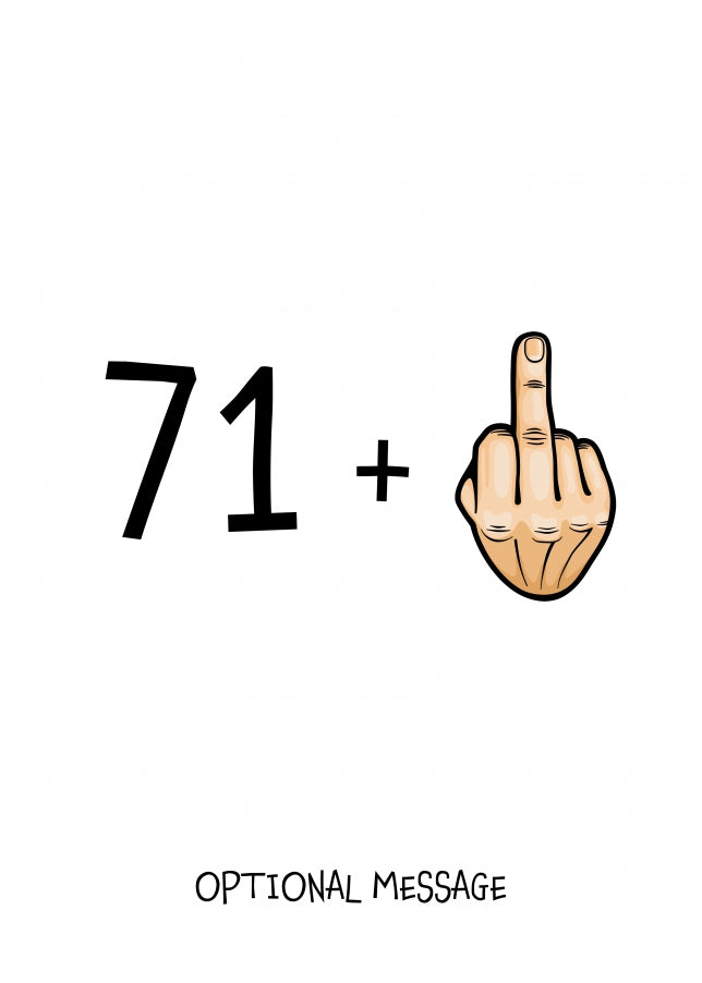 Happy 72nd Birthday Card - 71 Plus 1