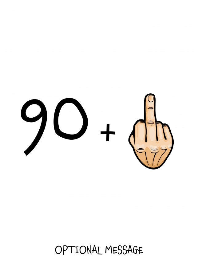 Happy 91st Birthday Card - 90 Plus 1