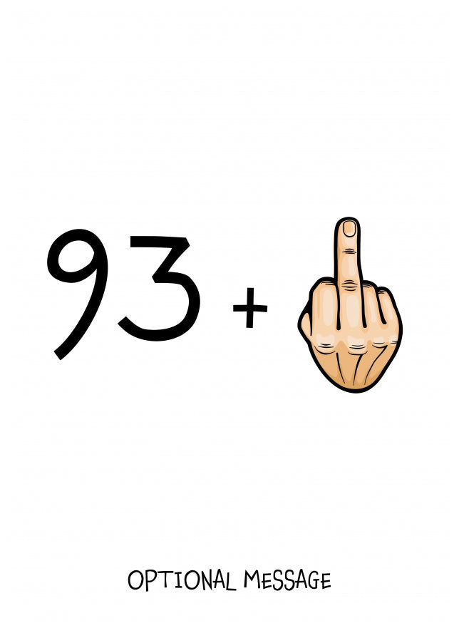 Happy 94th Birthday Card - 93 Plus 1