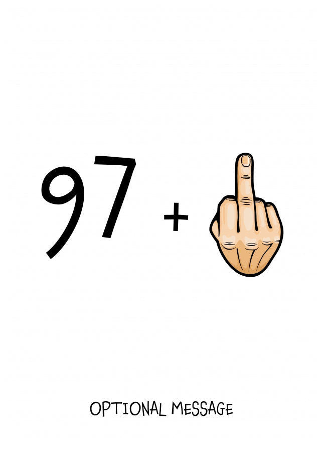 Happy 98th Birthday Card - 97 Plus 1