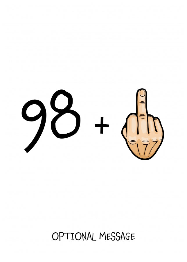 Happy 99th Birthday Card - 98 Plus 1