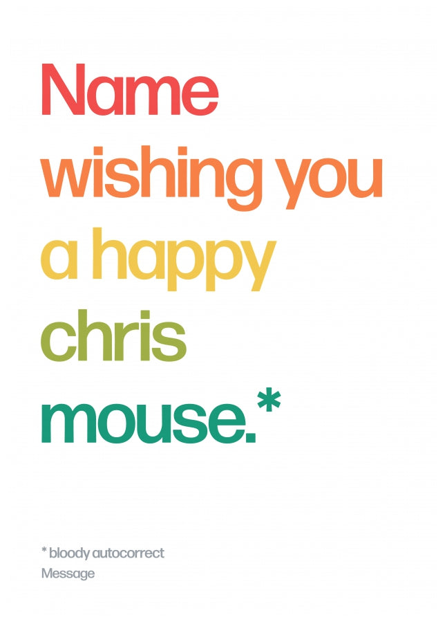 Personalised Happy Chris Mouse Card