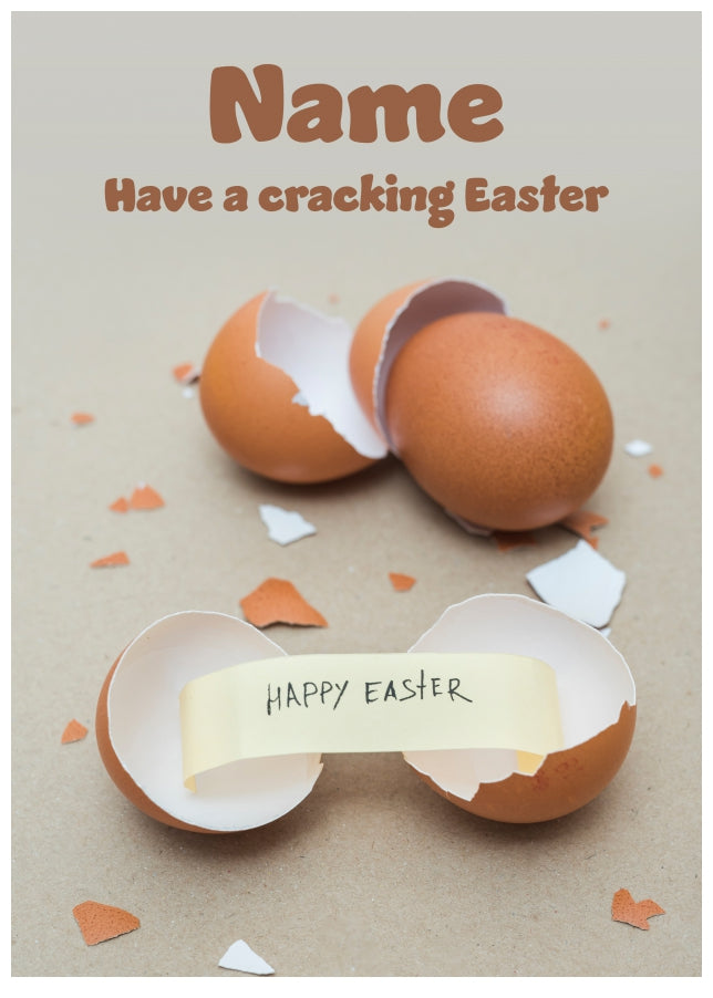 Humorous Easter Card - Personalised - Have a Cracking