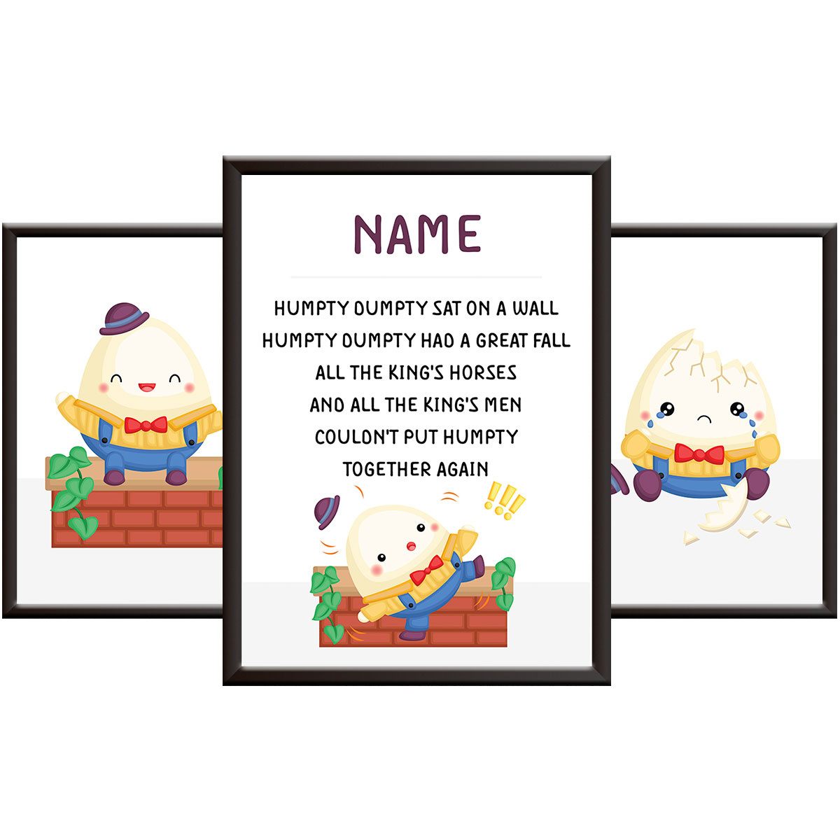 Personalised Nursery Rhyme Pictures Humpty Dumpty HeyChimp personalised-nursery-rhyme-pictures-humpty-dumpty-heychimp