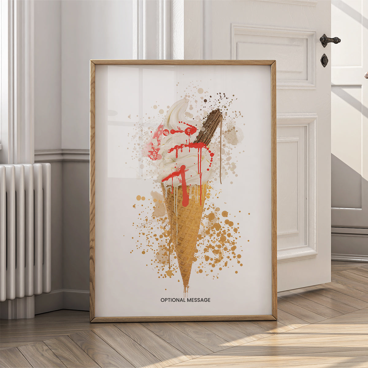 Kitchen Wall Art Decor - Ice-Cream Cone - Food - {VARIATION}