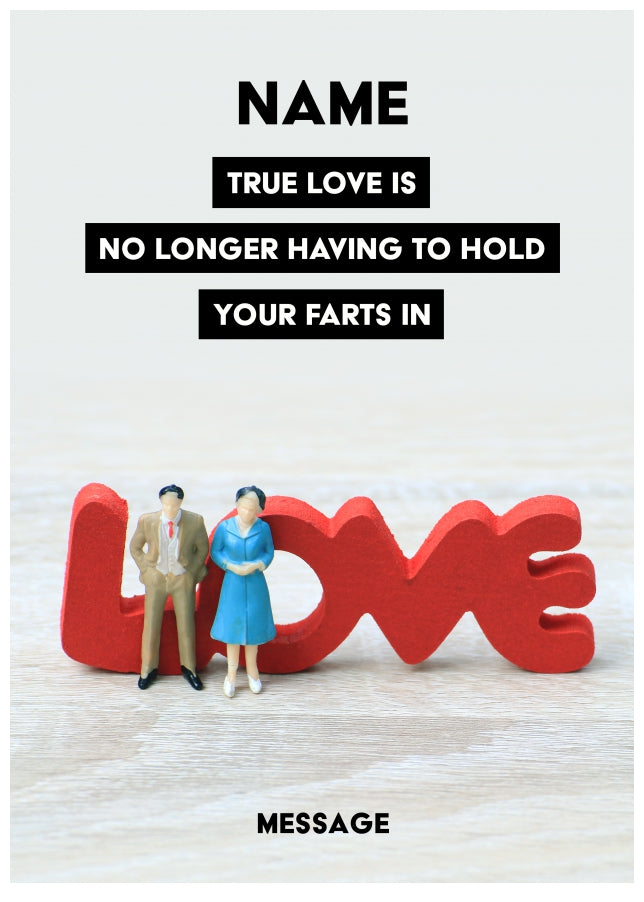 Personalised Keeping Your Farts In Card