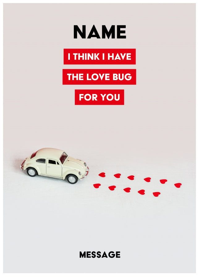 Personalised Love Bug Card