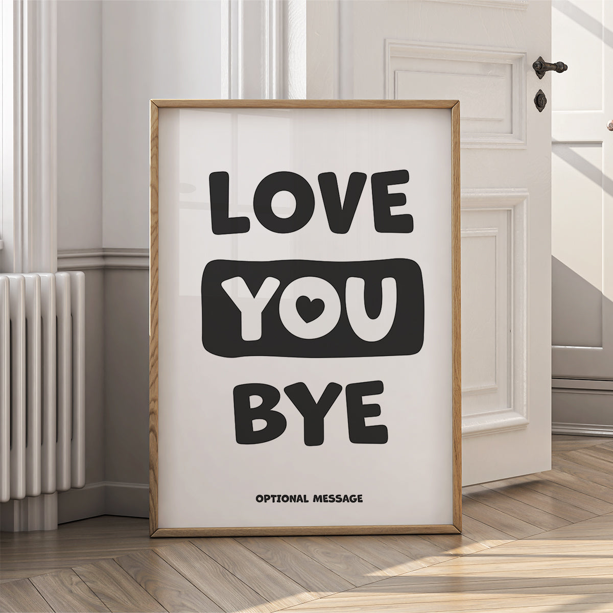 Personalised Family Wall Art Print - Love You Bye