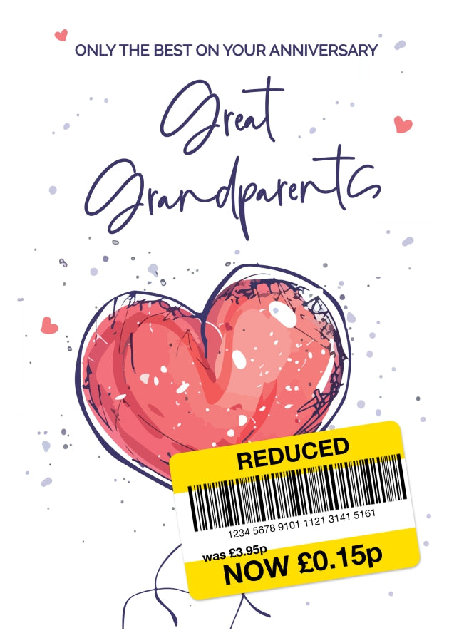 Great Grandparents Anniversary Card - Only the Best Wedding Anniversary Card