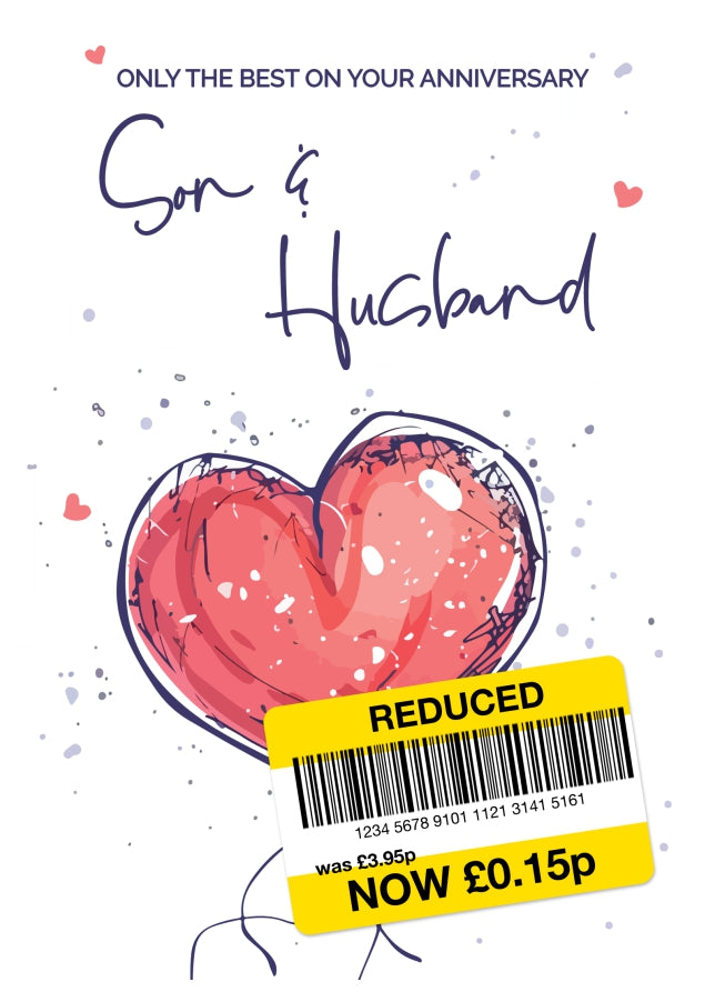 Son and Husband Anniversary Card - Only the Best Wedding Anniversary Card