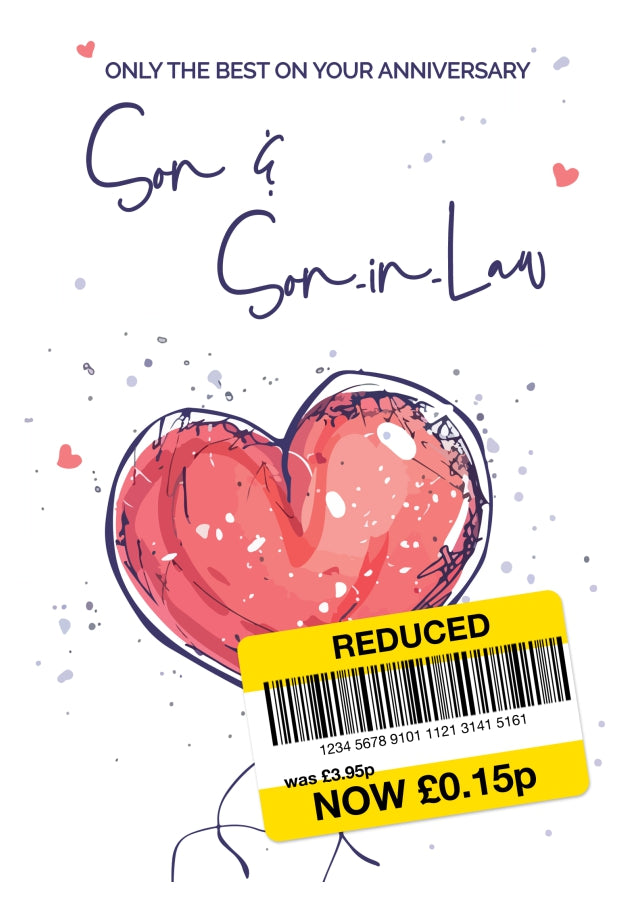 Son and Son-in-Law Anniversary Card - Only the Best Wedding Anniversary Card