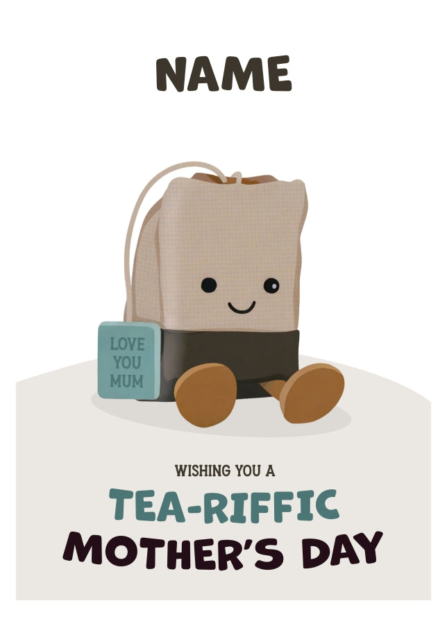 Happy Mother's Day Card from Daughter - Plush Tea Bag