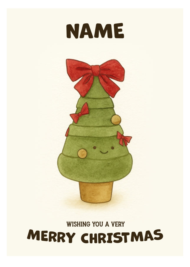 Cute Christmas Card for Her - Plush Christmas Tree