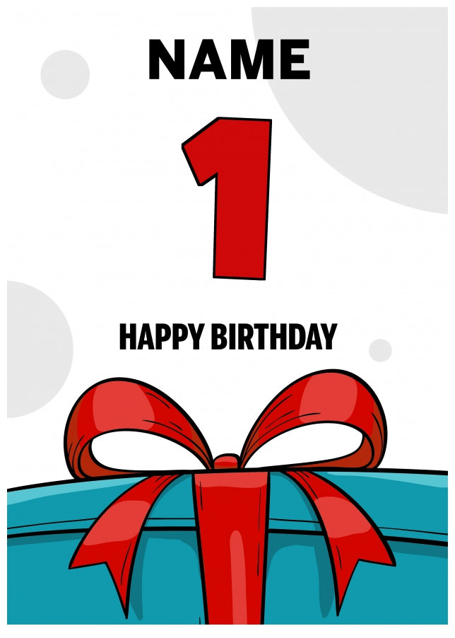 Happy 1st Birthday Card - Bold Gift / Present Design