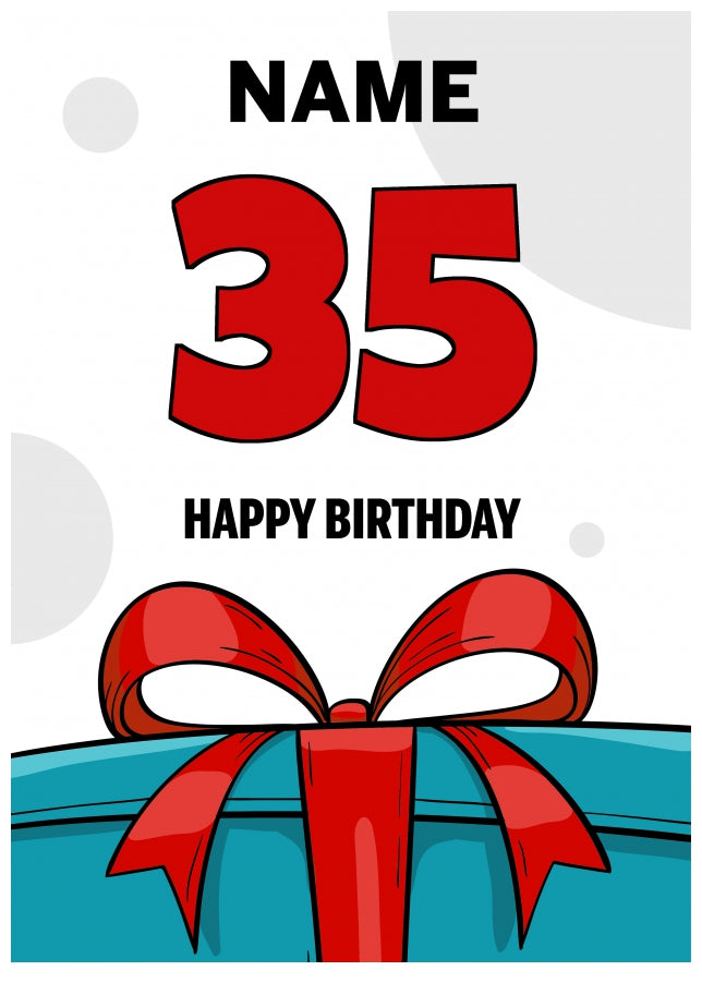 Happy 35th Birthday Card - Bold Gift / Present Design