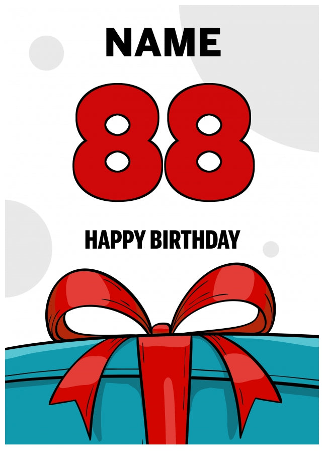 Happy 88th Birthday Card - Bold Gift / Present Design