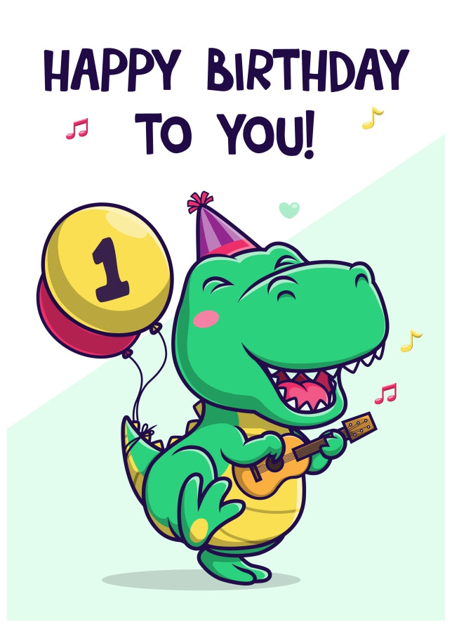 1st Birthday Card Boy 1 Year Old Birthday Card