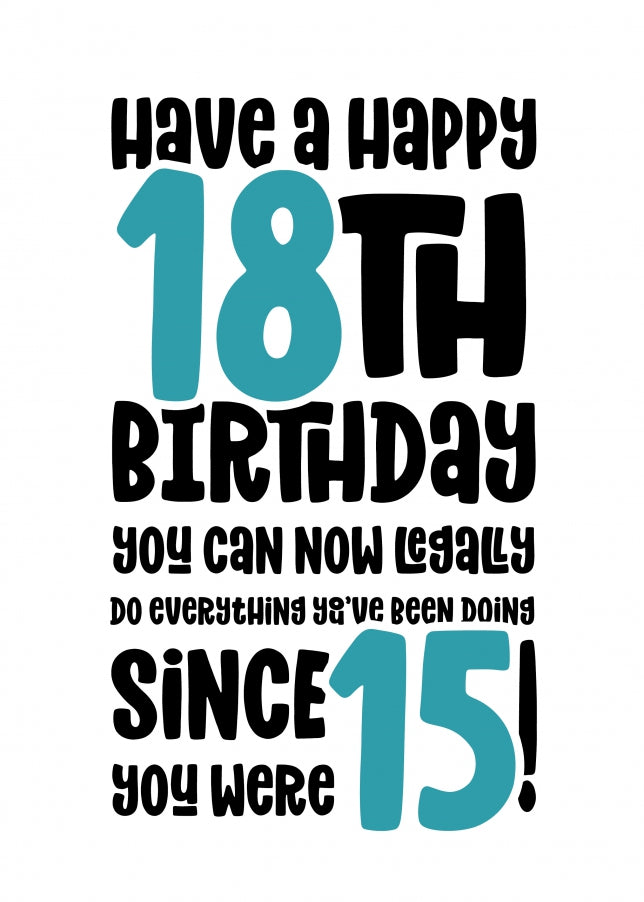 Happy 18th Birthday Cards for Boys and Girls