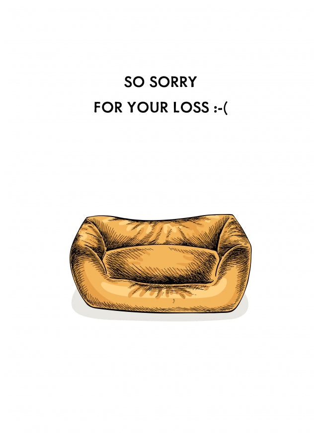 Pet Bereavement Cards - So Sorry for Your Loss of Dog Card (or Cat / Pet)