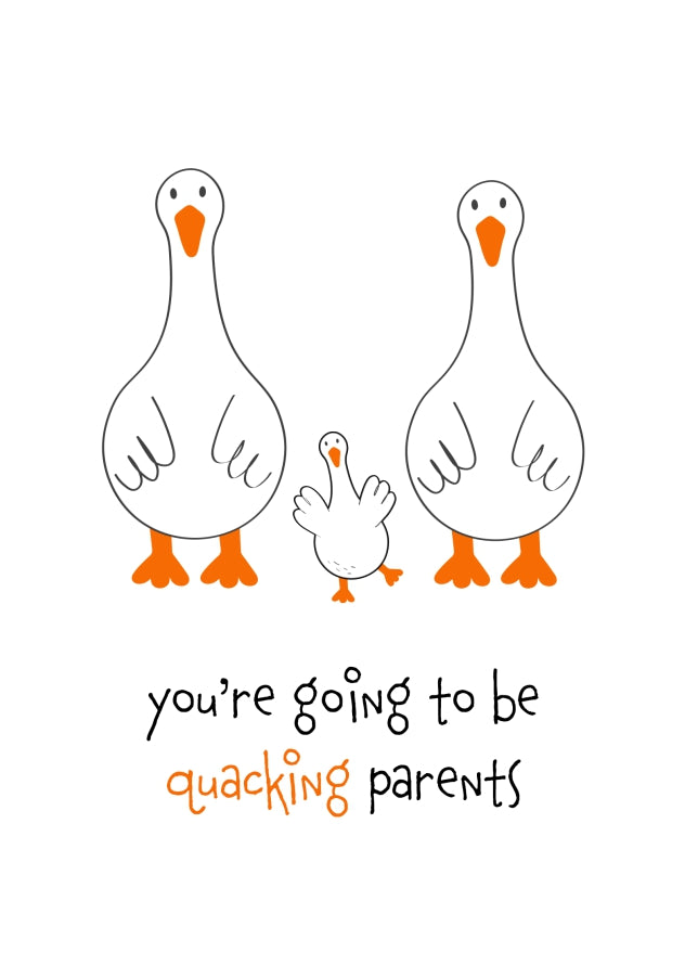 Pregnancy Card - Quacking Parents Expecting Baby Card