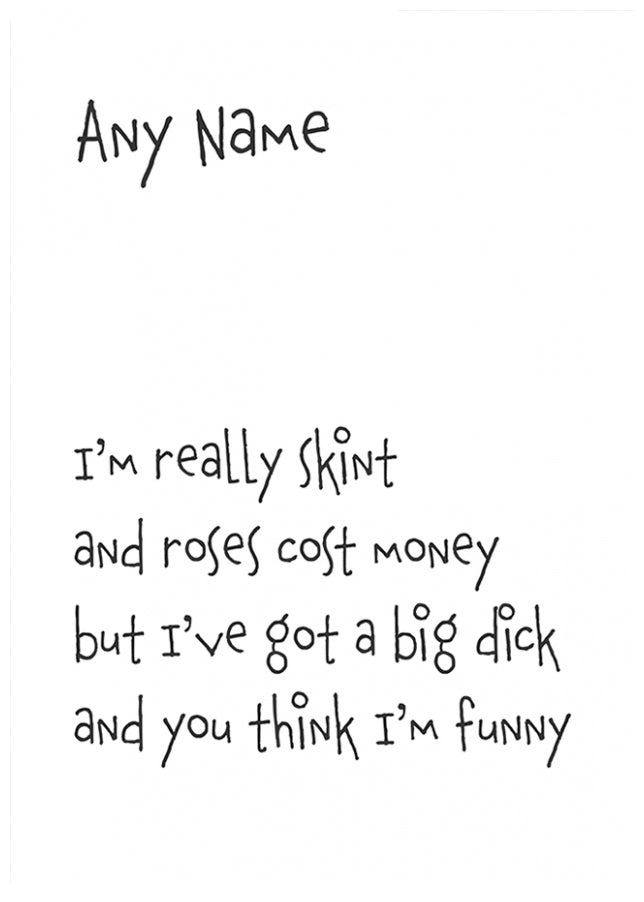 Skint Big Dick Roses are Red Card for Him