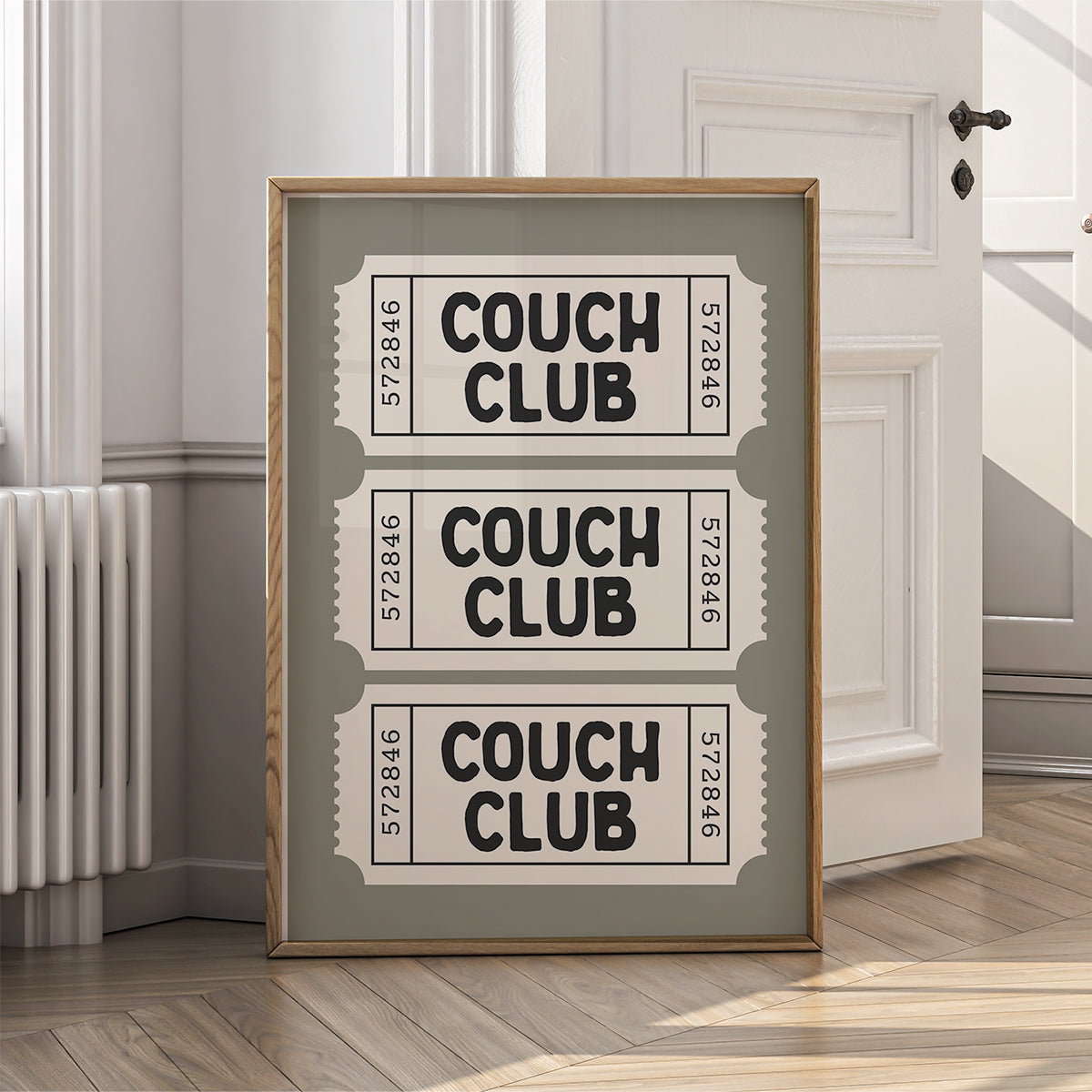 Retro Ticket Wall Art Print for Home - Couch Club