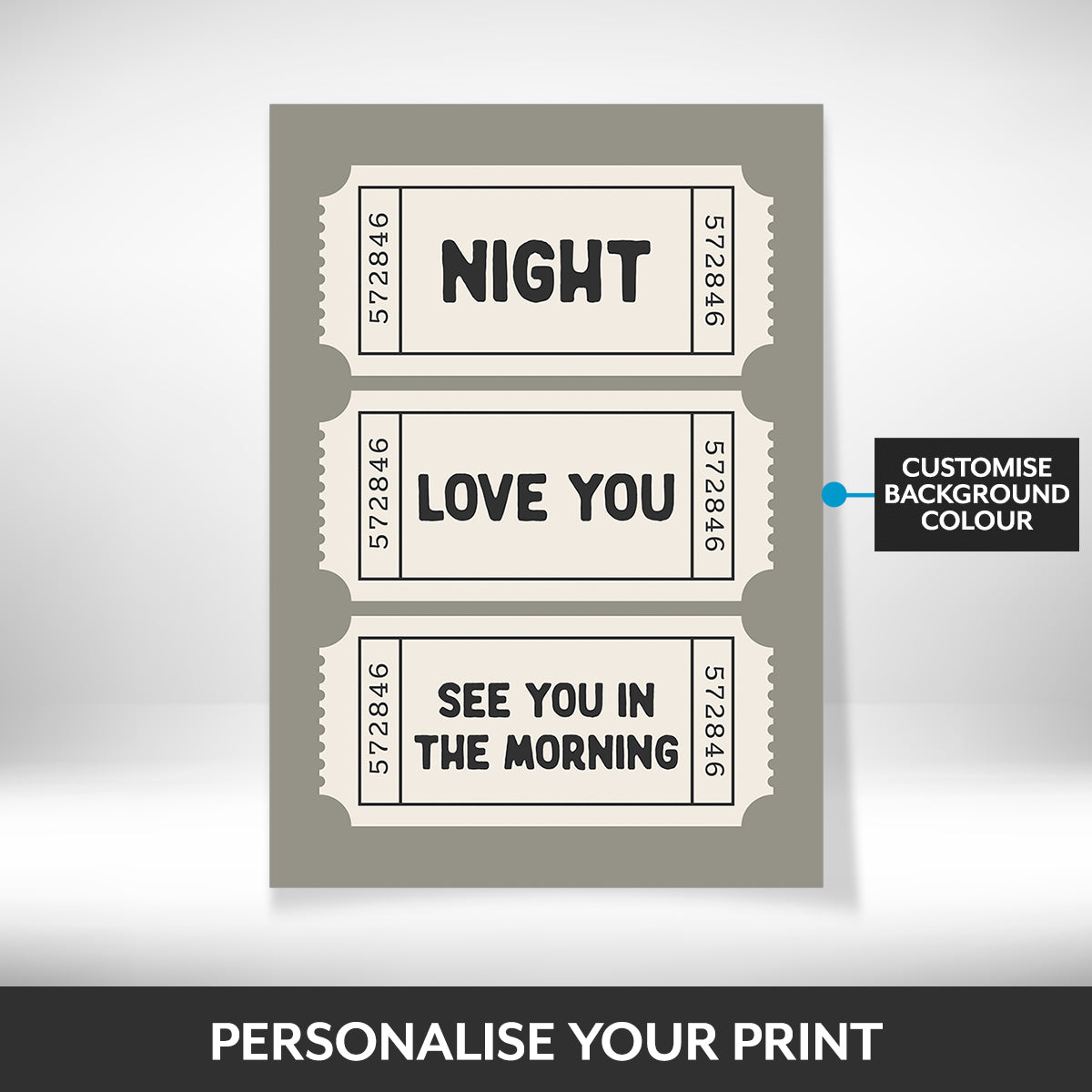 What can be personalised on this framed wall art