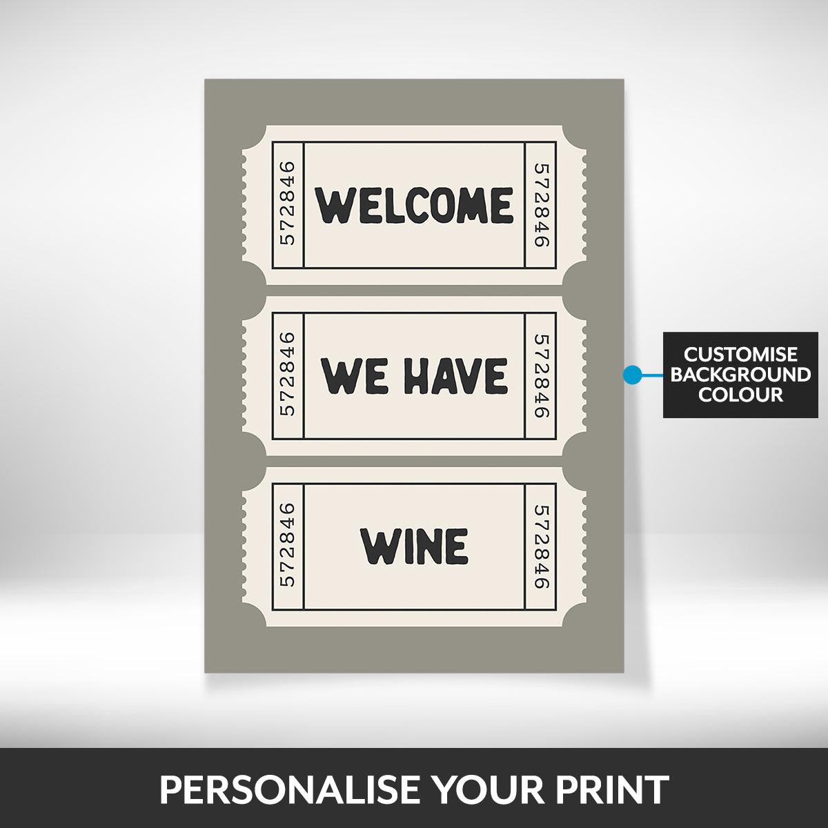 What can be personalised on this framed wall art