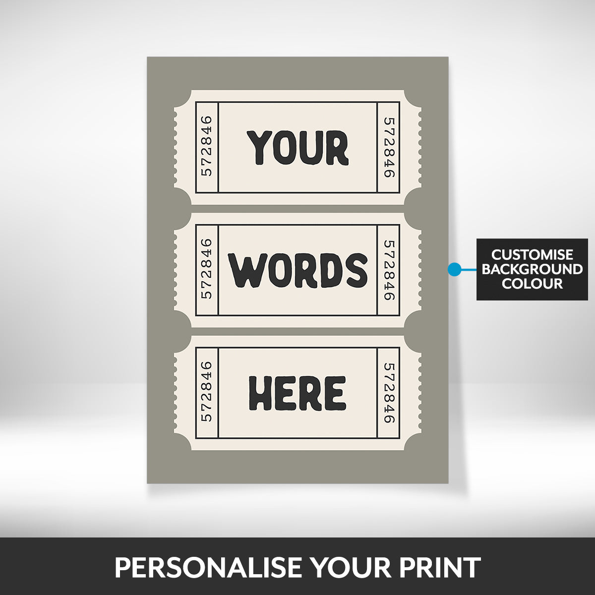 What can be personalised on this framed wall art