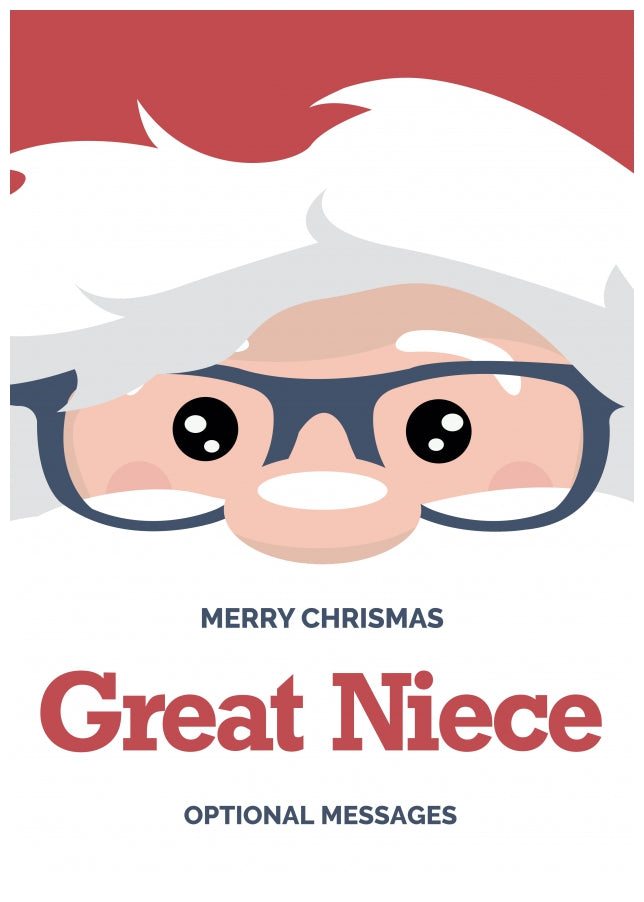 Weihnachtskarte „Great Niece“ – A5 (148x210 Mm), Glänzend, Mit Teddy & Strumpf