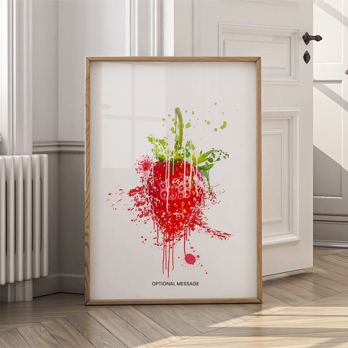 Kitchen Wall Art Decor - Red Strawberry - Fruit Food - {VARIATION}