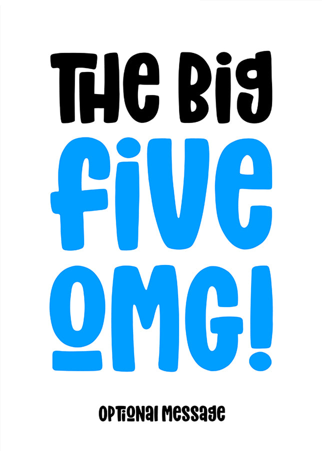 The Big OMG! Funny 50th Birthday Card for Him