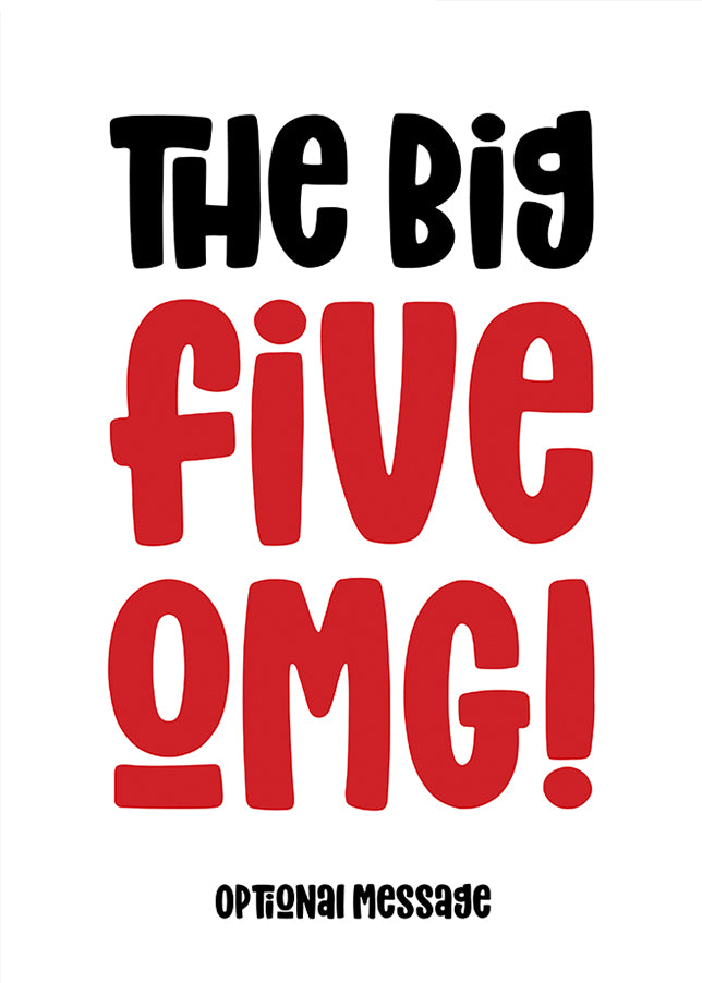 The Big OMG! Funny 50th Birthday Card for Friends