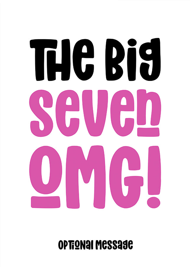 The Big OMG! Funny 70th Birthday Card for Her