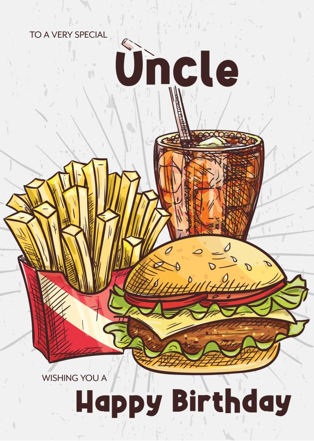 Uncle Birthday Card for Him, Adult on his 16th 18th 20th 25th 30th Birthday