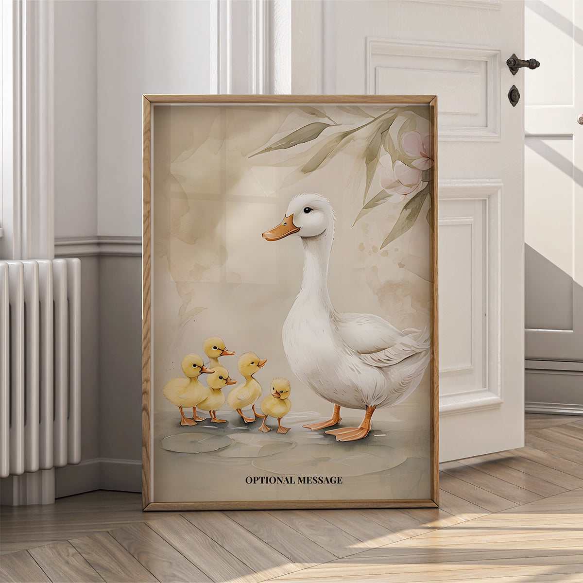 Living Room Wall Art Print - Vintage Mother Duck Artwork - {VARIATION}