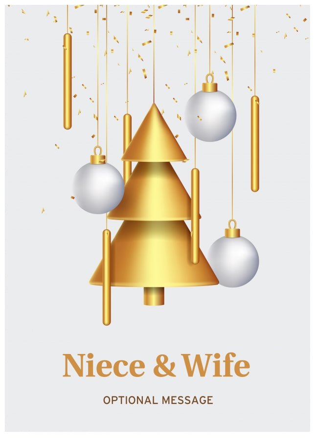 Wind Chimes - Niece & Wife Christmas Card - Traditional