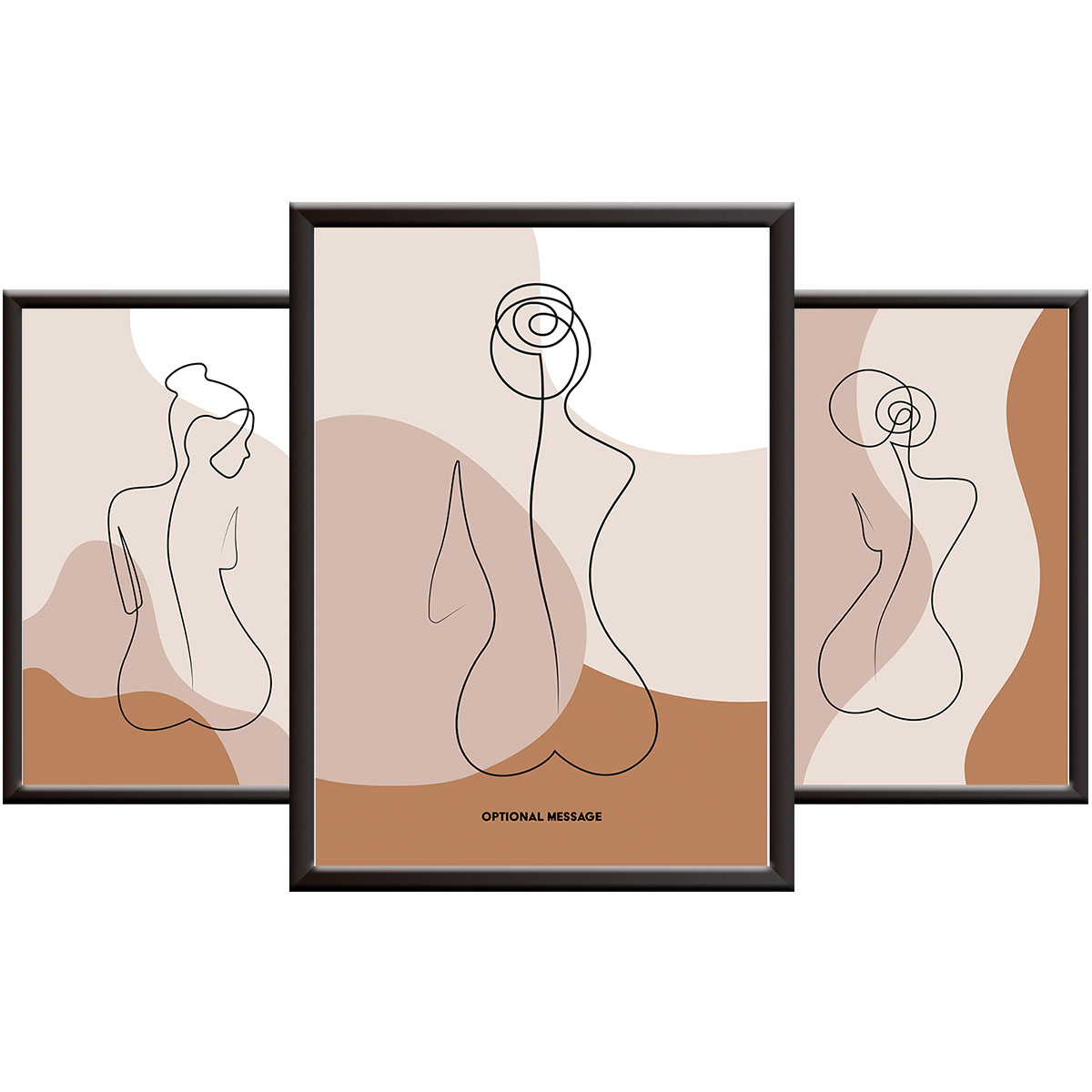 Abstract Line Art Print Set - Woman Sitting