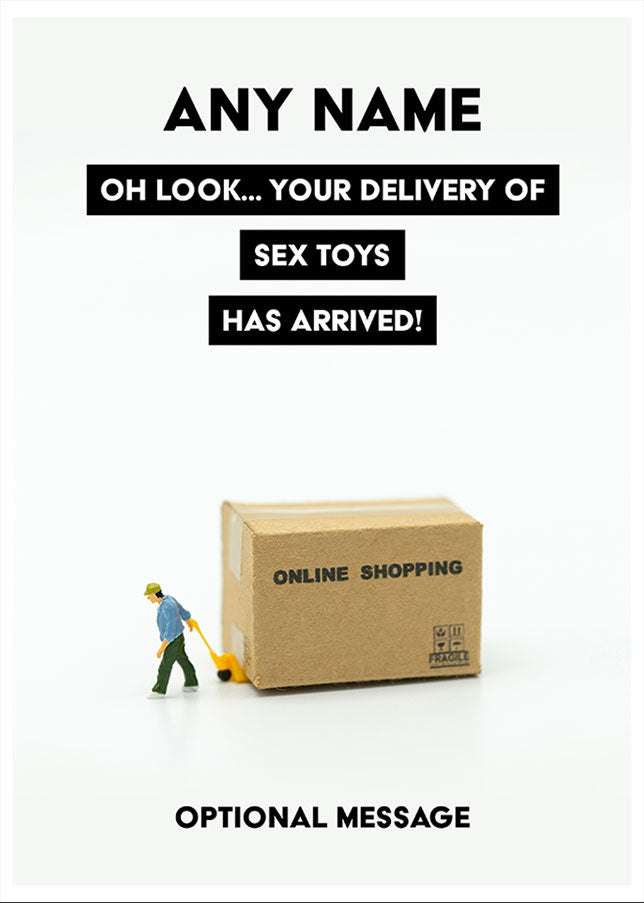 Personalised Your Sex Toy Delivery Card HeyChimp
