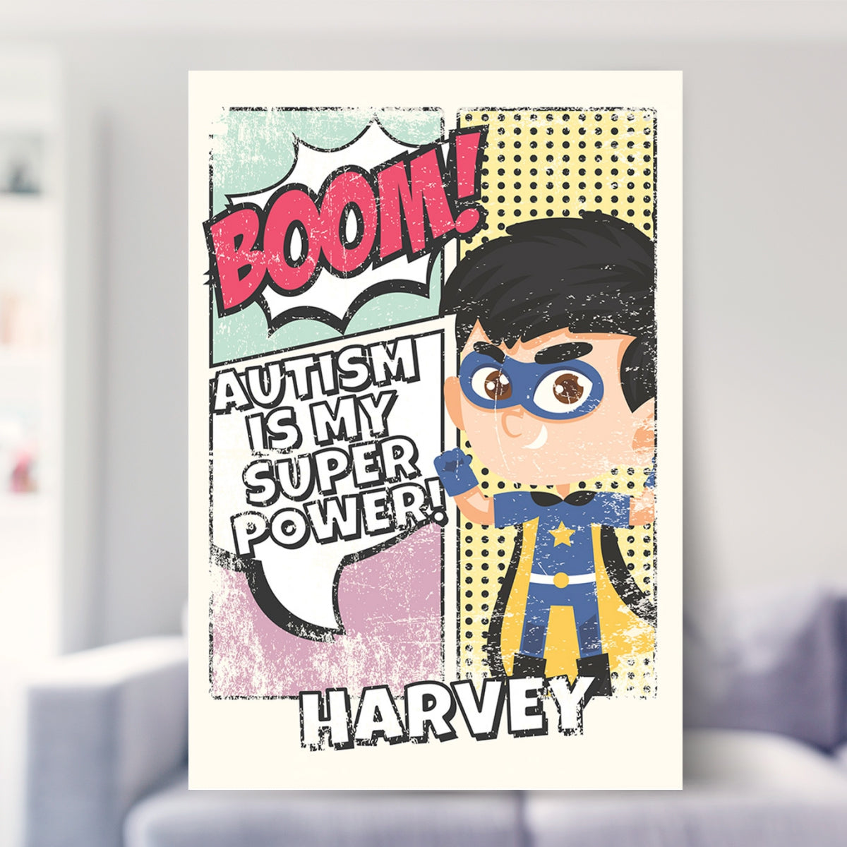 Autism shown in a living room