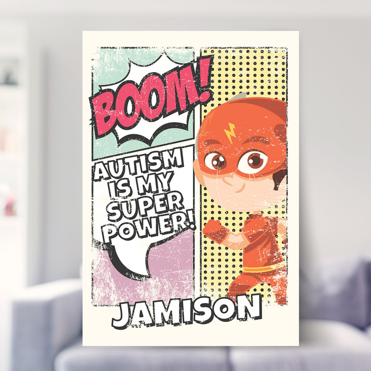 Autism shown in a living room