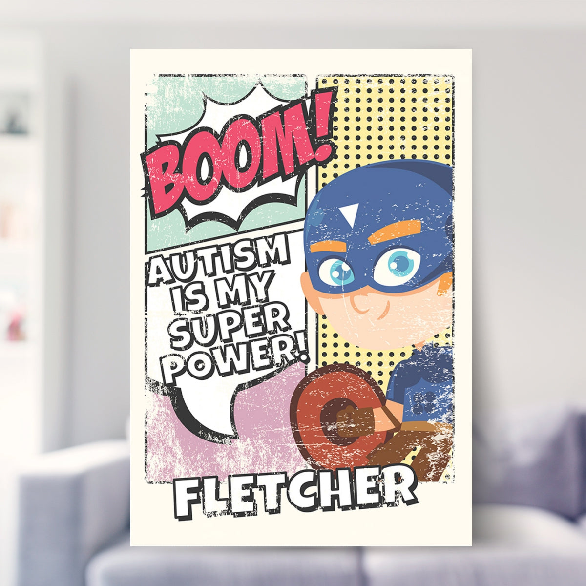 Autism shown in a living room