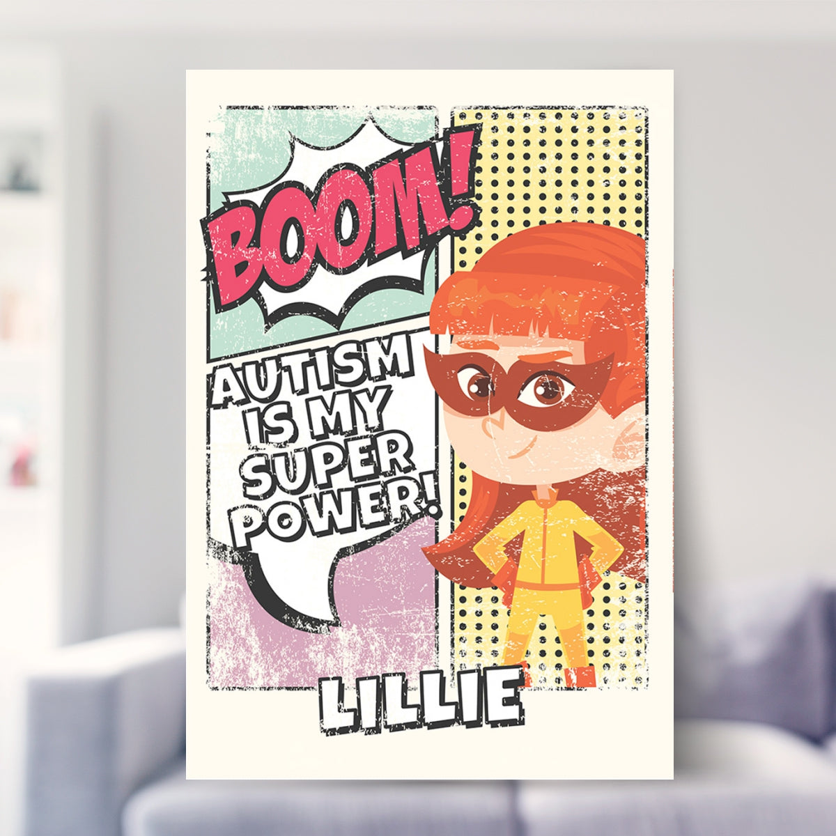 Autism shown in a living room