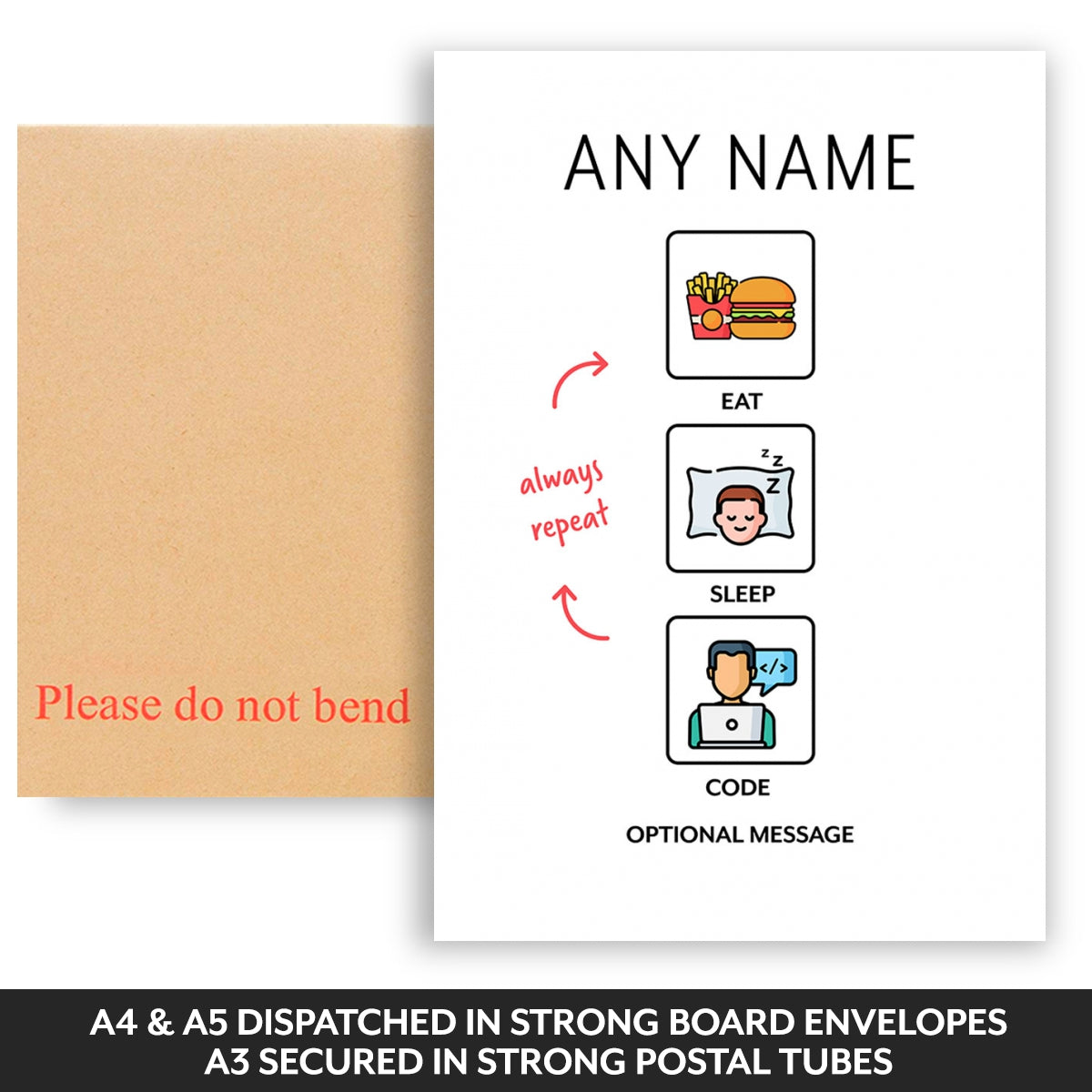 Dispatched in strong board backed envelopes