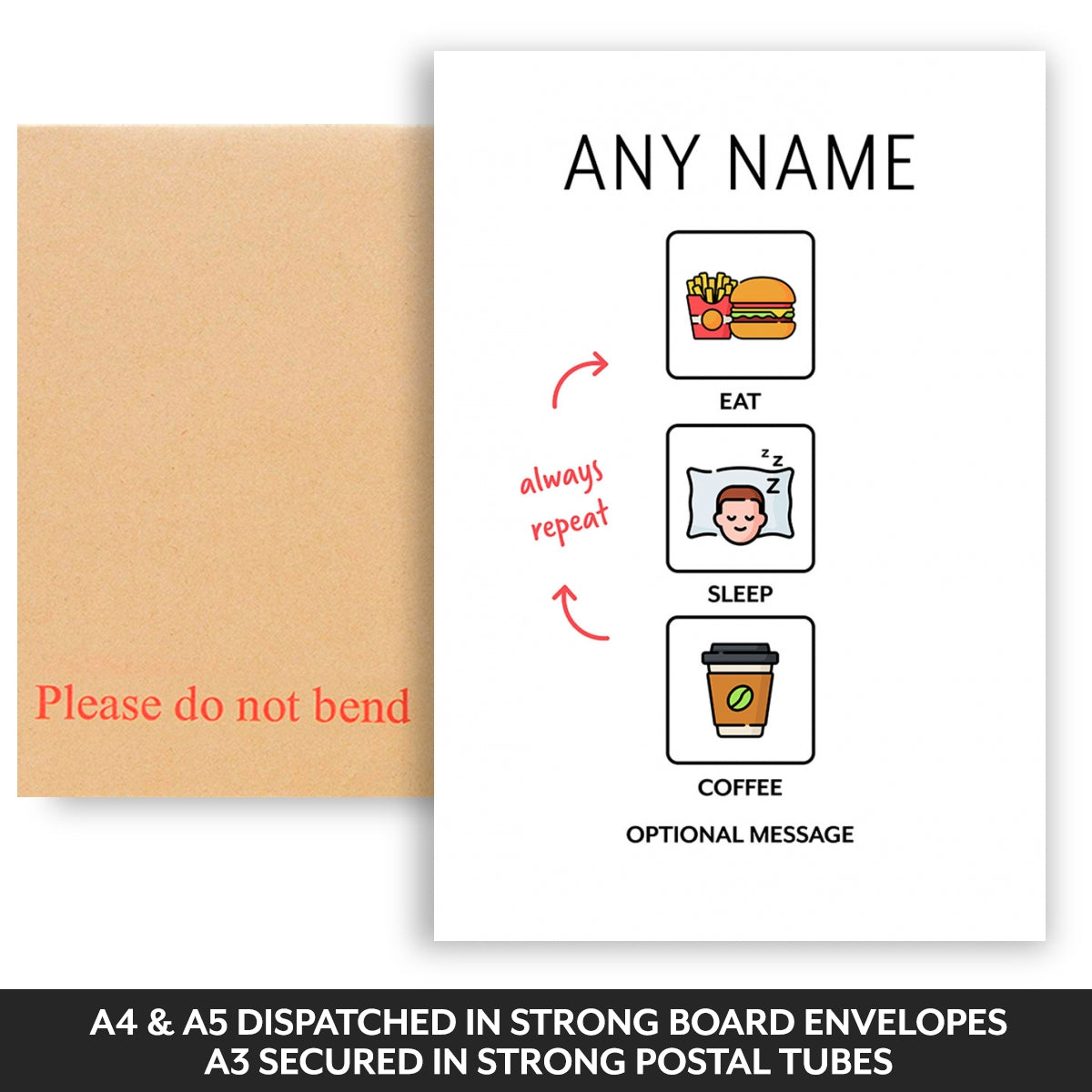 Dispatched in strong board backed envelopes